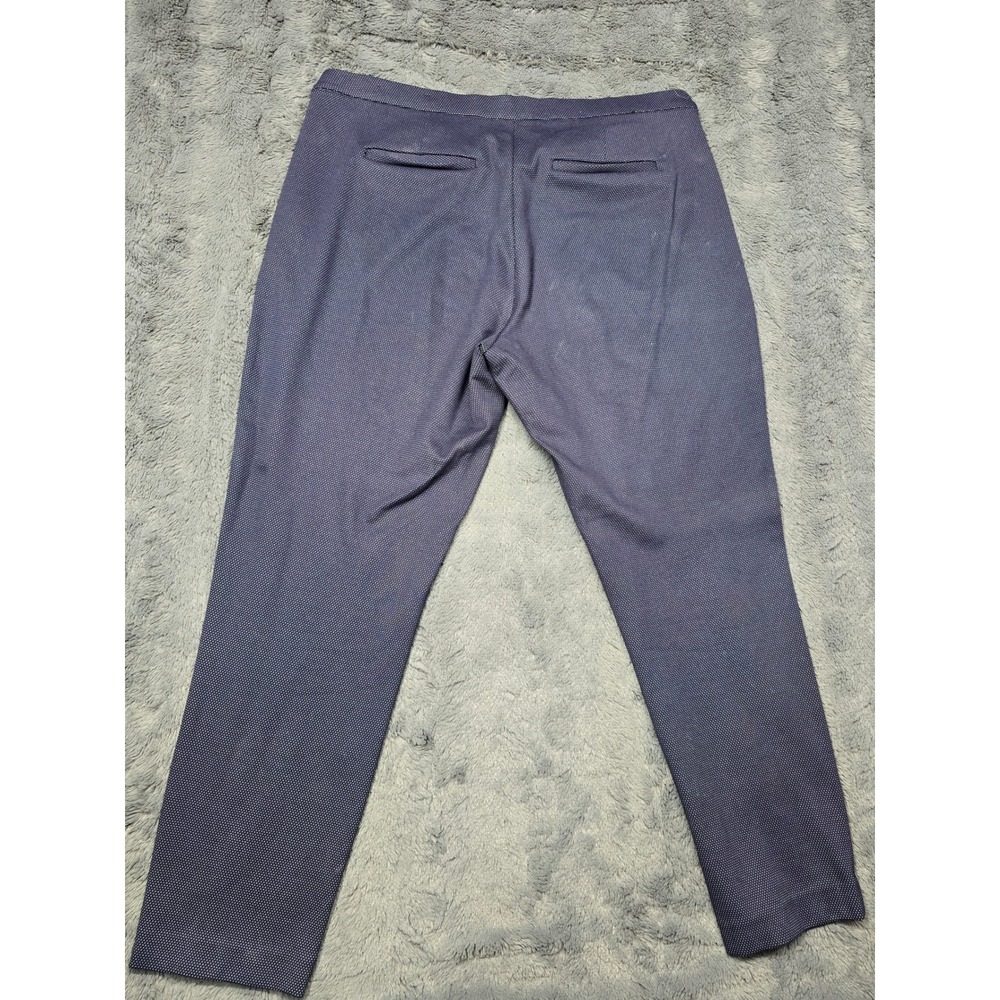Liverpool Kelsey Navy Polka Dot Knit Trousers Womens Size 12/31 Ankle Pants - Picture 6 of 7